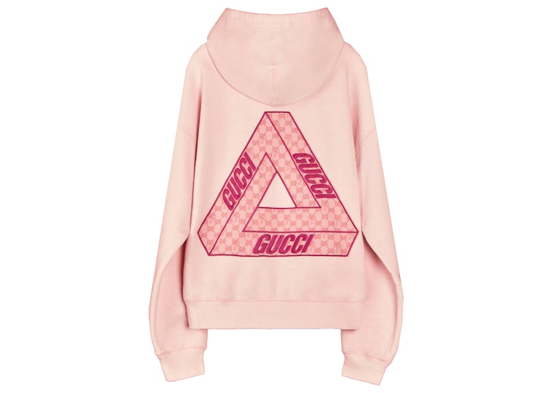 Palace x Gucci Tri-Ferg GG Patch Hoodie Parfait Pink