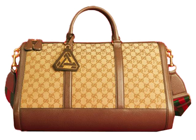 Palace x Gucci Triferg Canvas GG-P Duffle Bag Beige/Ebony