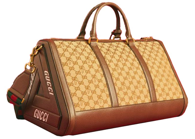 Palace x Gucci Triferg Canvas GG-P Duffle Bag Beige/Ebony