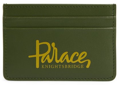 Palace x Harrods Leather Logo Card Holder Green
