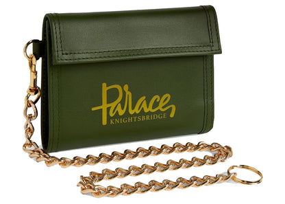Palace x Harrods Leather Logo Chain Wallet Green