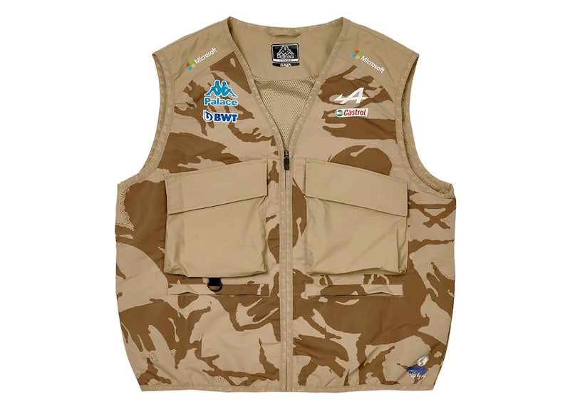 Palace x Kappa For Alpine Pit Vest Bodywarmer Desert Camo