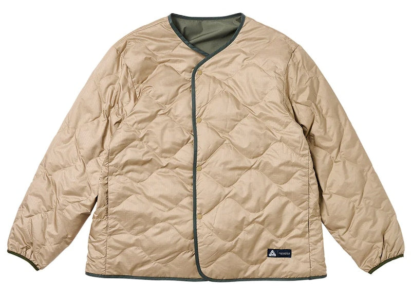 Palace x Nanamica Reversible Down Cardigan Sage Green