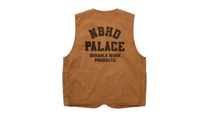 Palace x Neighborhood Duck Vest Brown