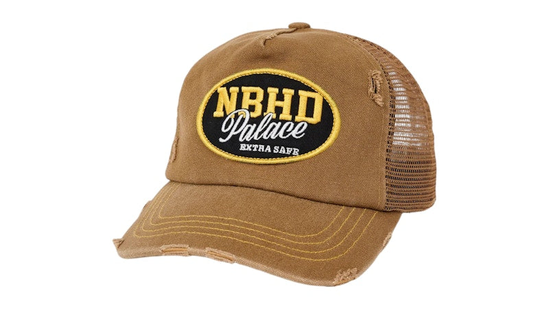 Palace x Neighborhood Mesh Trucker Tan Canvas