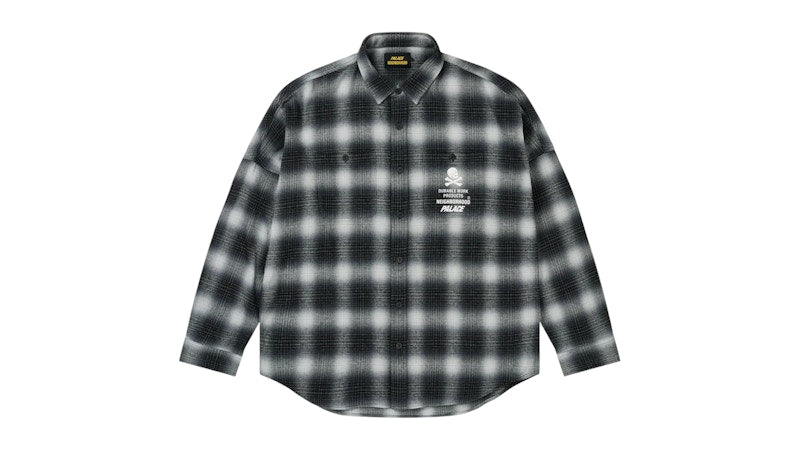 Palace x Neighborhood Shirt Grey Ombre Plaid