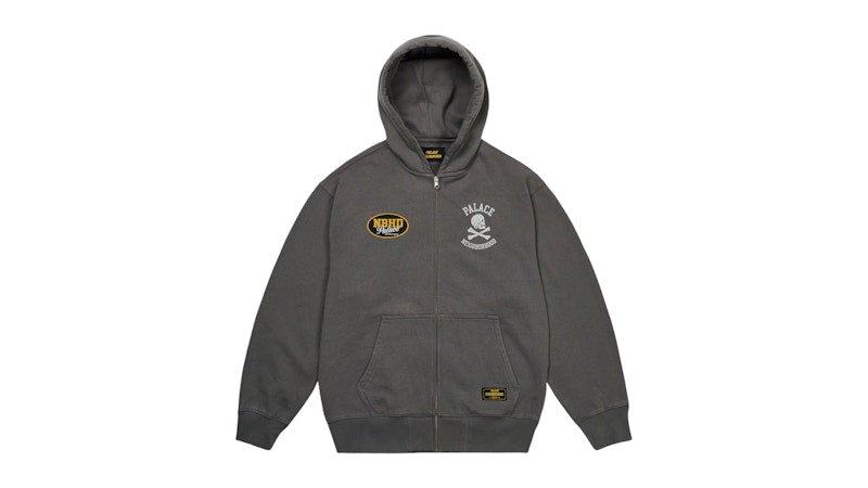 Palace x Neighborhood Skull Zip Hood Charcoal