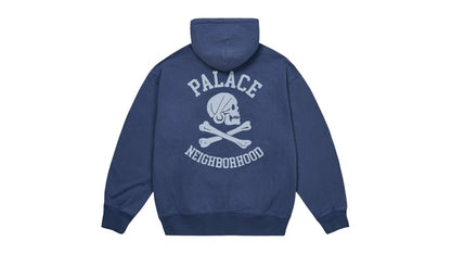 Palace x Neighborhood Skull Zip Hood Navy