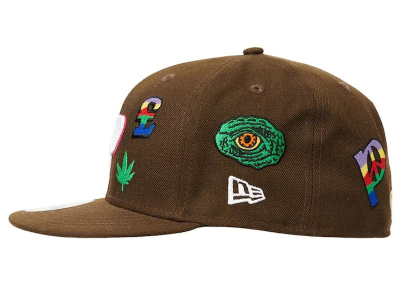 Palace x New Era Jesus 59Fifty Fitted Hat Brown