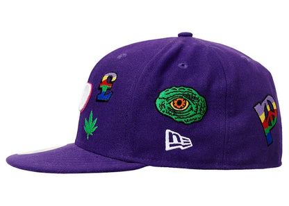 Palace x New Era Jesus 59Fifty Fitted Hat Purple