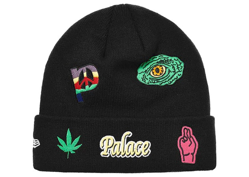 Palace x New Era Jesus Beanie Black