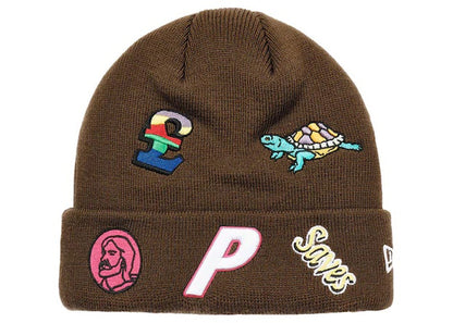 Palace x New Era Jesus Beanie Brown