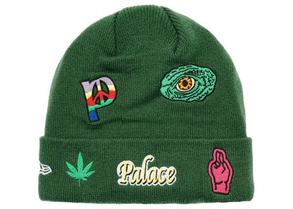 Palace x New Era Jesus Beanie Green