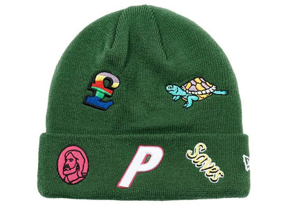 Palace x New Era Jesus Beanie Green