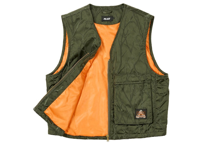 Palace x Porter Field Vest Olive/Jacquard