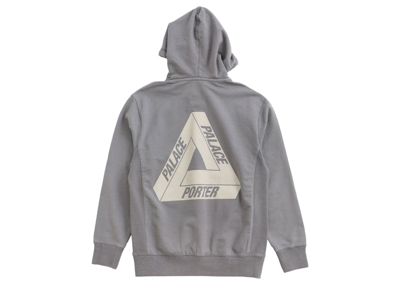 Palace x Porter Tri Ferg Hoodie Grey