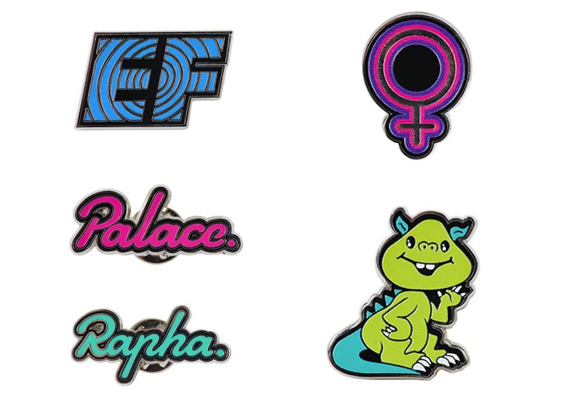 Palace x Rapha EF Education First Pin Badge Set Multi