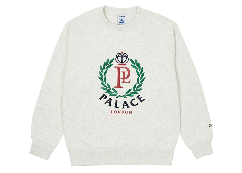 Palace x Reebok NPC Crew Sweatshirt Light Grey Marl