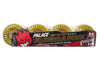 Palace x Spitfire Conical Full Formula Four Natural 53mm Wheels White/Yellow