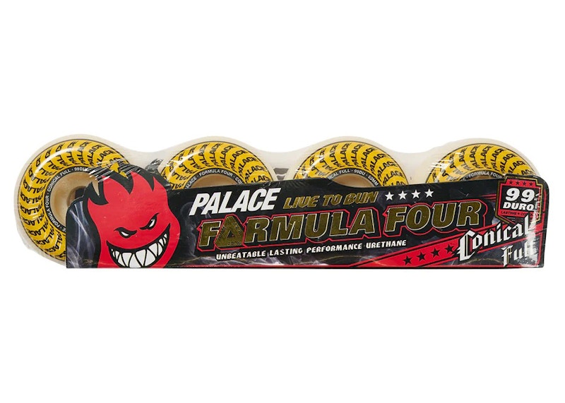 Palace x Spitfire Conical Full Formula Four Natural 53mm Wheels White/Yellow