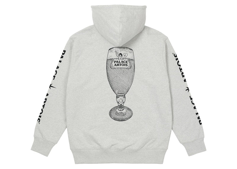 Palace x Stella Artois Chalice Hood Grey Marl