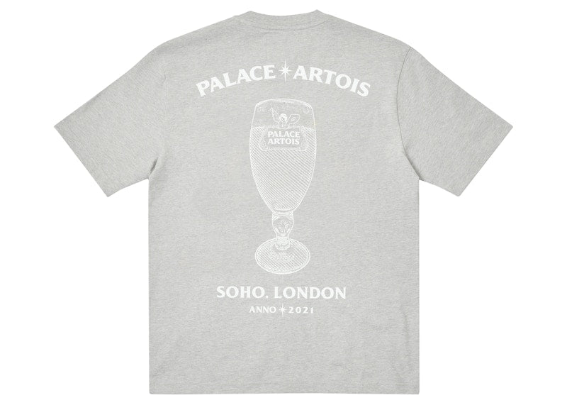 Palace x Stella Artois Chalice T-shirt Grey Marl