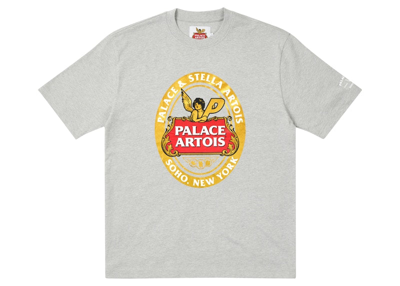 Palace x Stella Artois Coaster T-shirt Grey Marl