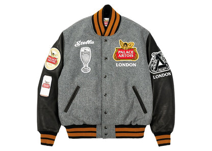 Palace x Stella Artois Wool Stadium Jacket Grey/Black