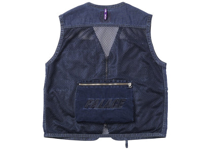 Palace x The North Face Purple Label Indigo Ripstop Mesh Vest Indigo