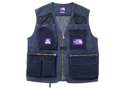 Palace x The North Face Purple Label Indigo Ripstop Mesh Vest Indigo