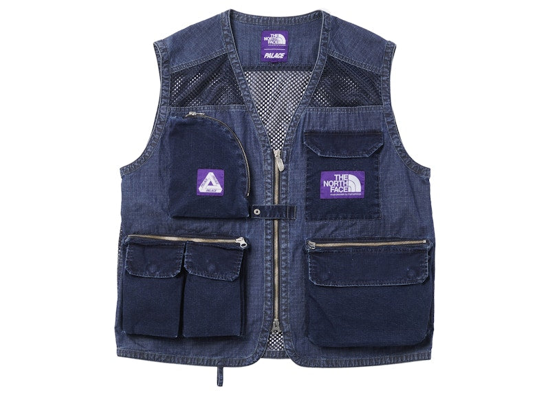 Palace x The North Face Purple Label Indigo Ripstop Mesh Vest Indigo