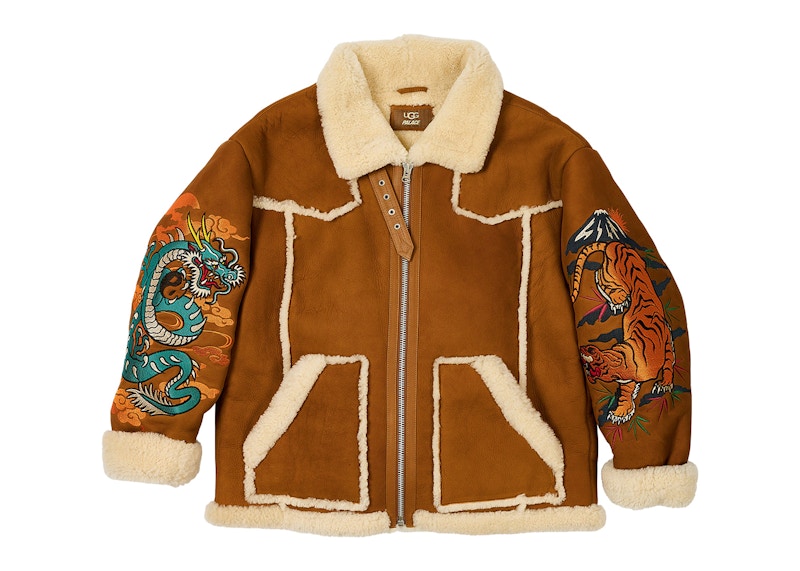 Palace x UGG Shearling Jacket Chestnut