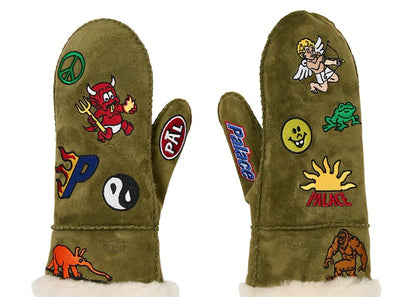 Palace x UGG Sheepskin Mitten Burnt Olive