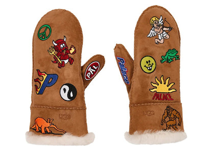 Palace x UGG Sheepskin Mitten Chestnut