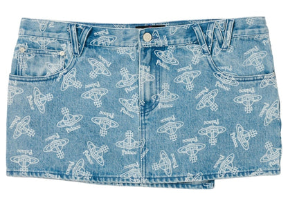 Palace x Vivienne Westwood Denim Skirt Orb Stone Wash
