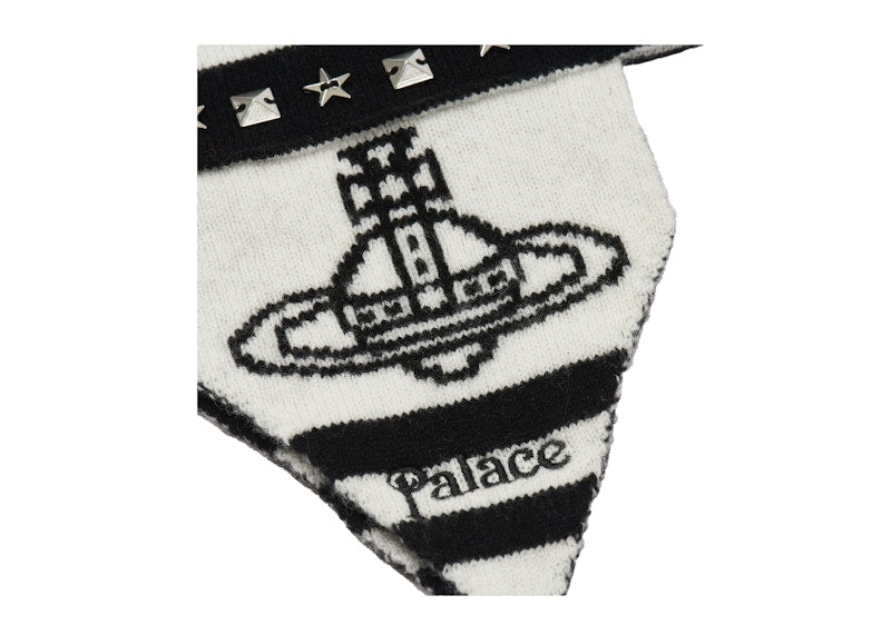 Palace x Vivienne Westwood Orb Knit Earflap Beanie Black/White