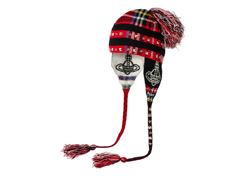 Palace x Vivienne Westwood Orb Knit Earflap Beanie Tartan