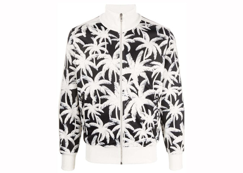 Palm Angels All Over Palms Track Jacket White/Black