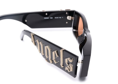 Palm Angels Angel Rectangle Frame Sunglasses Black Orange (PERI001Y21PLA0011020)