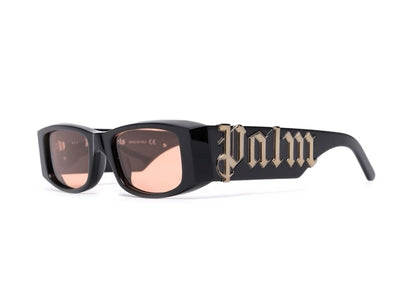 Palm Angels Angel Rectangle Frame Sunglasses Black Orange (PERI001Y21PLA0011020)