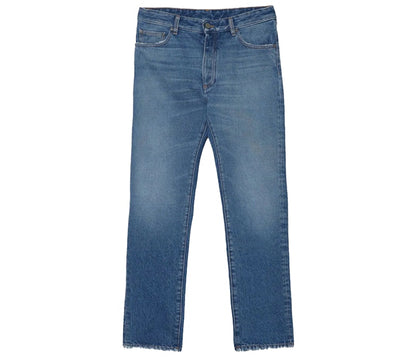 Palm Angels Bandana Straight Fit Jeans Blue