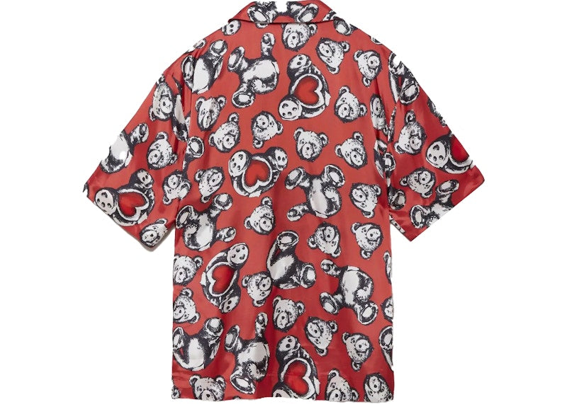 Palm Angels Bear Bowling Shirt Red