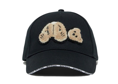 Palm Angels Bear Motif Baseball Cap (SS22) Black