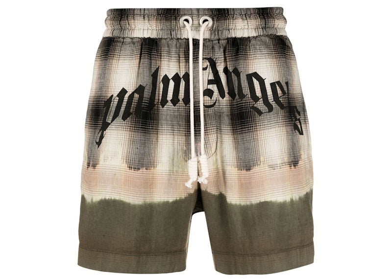 Palm Angels Bleached Logo Track Shorts Multicolor