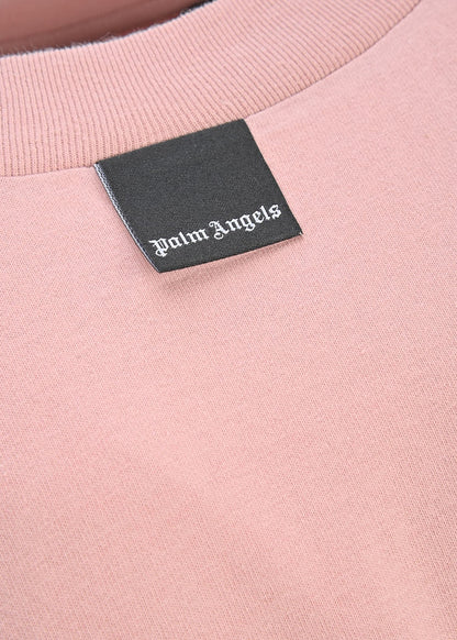 Palm Angels Blurred Logo Oversized T-Shirt Mauve White