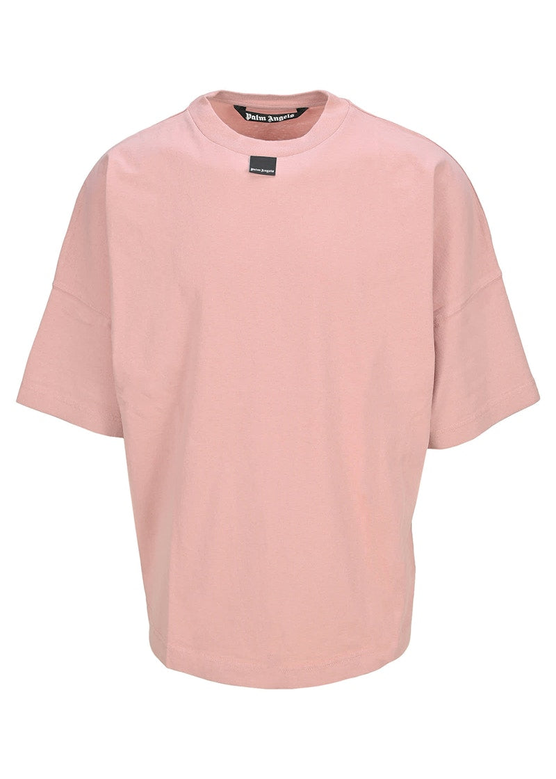 Palm Angels Blurred Logo Oversized T-Shirt Mauve White