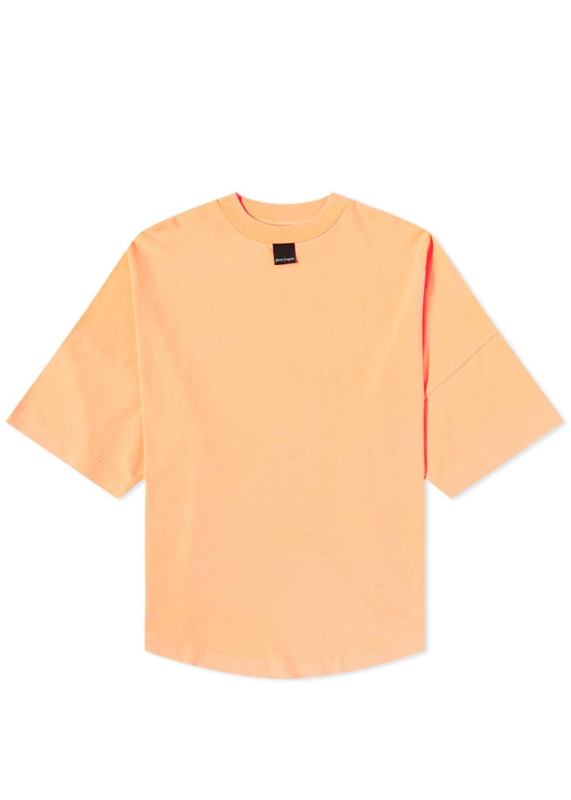Palm Angels Blurred Logo Oversized T-Shirt Orange Fluo Black