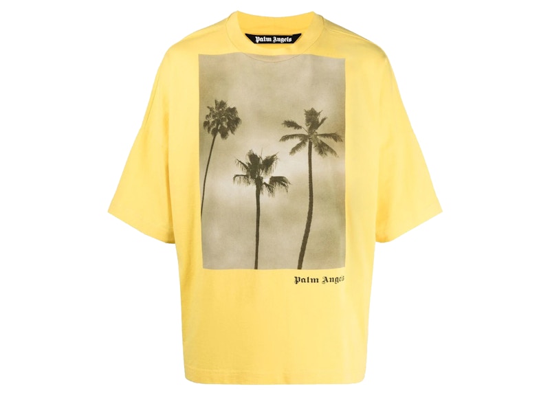 Palm Angels Boulevard Print T-shirt Yellow