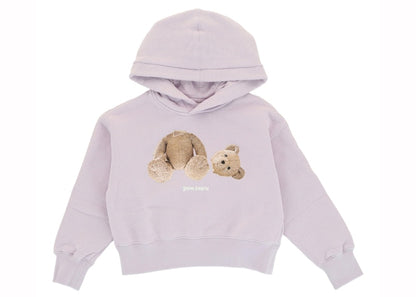 Palm Angels Broken Bear Hoodie Lilac/Brown