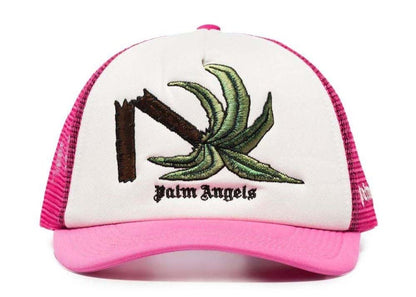 Palm Angels Broken Palm Trucker Hat Pink/White/Green